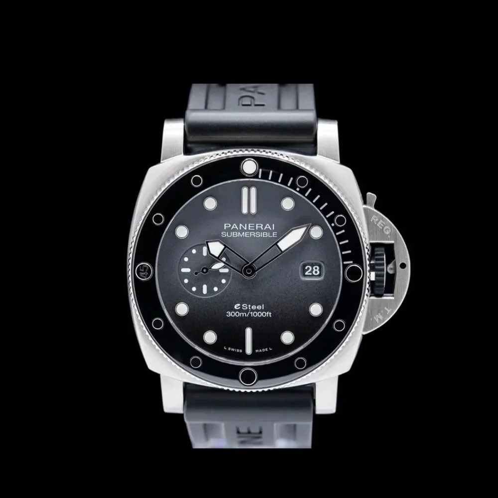 Panerai 44mm Submersible QuarantaQuattro Grigio Roccia SS Gray Dial PAM01288